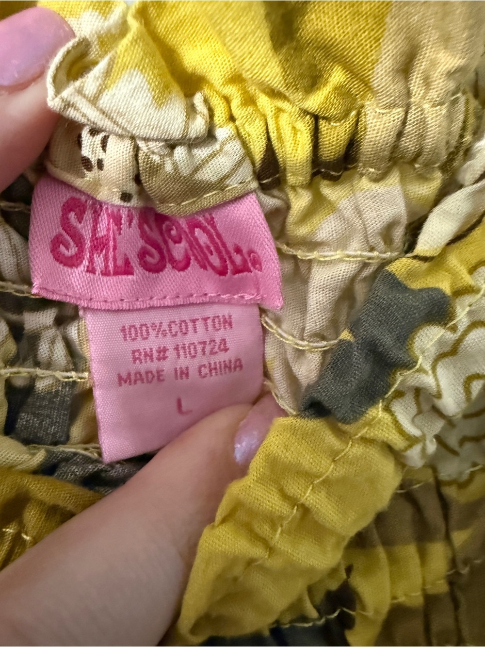 CuteY2K Yellow Floral Smocked Strapless Tiered Flowy Dress with Crochet Accents - Picture 7 of 7